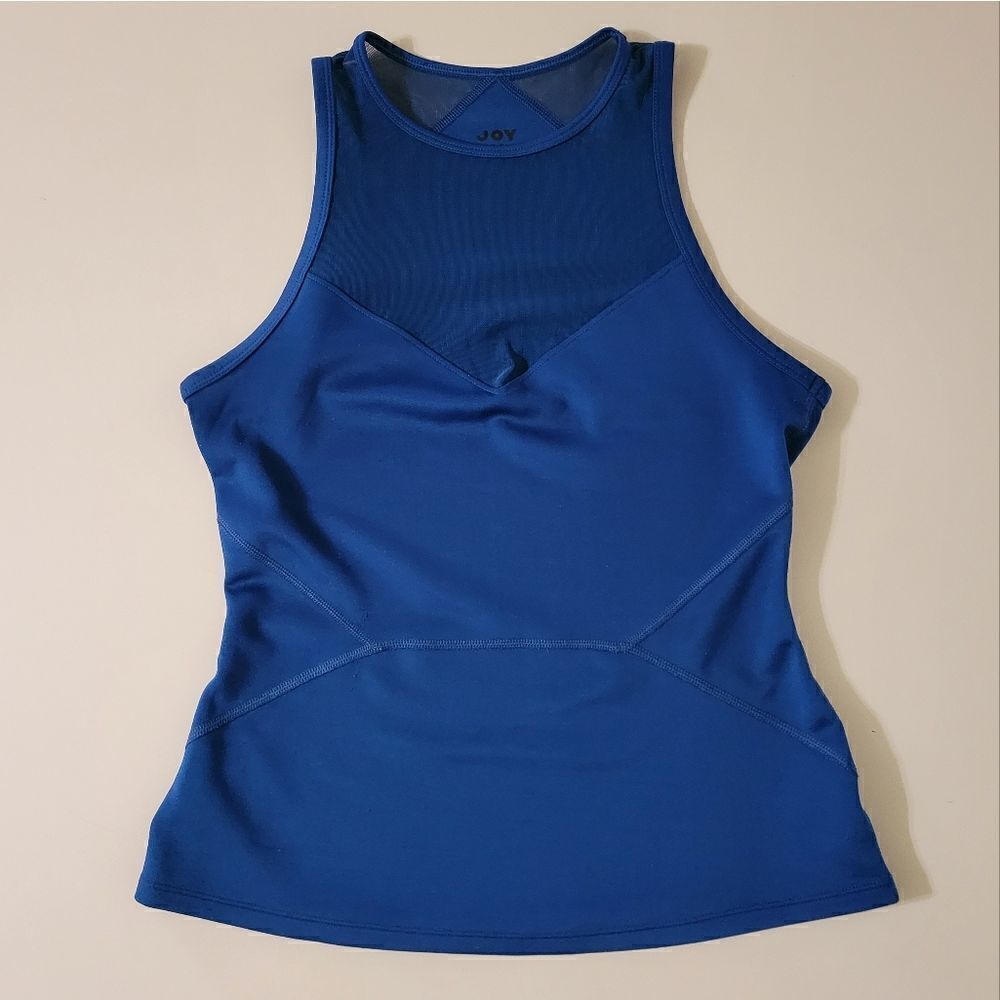 JoyLab Women's Blue Workout Tank Top with Mesh - Picture 3 of 12